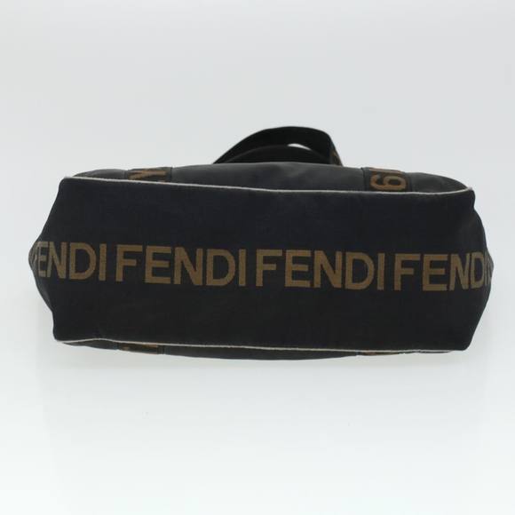 FENDI Tote Bag Nylon Black Brown Auth 44164 - Picture 5 of 16